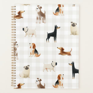 Paws Gingham süße Hunde  Planer