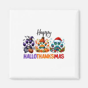 Paws Happy Hallothanksmas Halloween Erntedank C Magnet