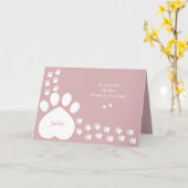 Paws Haustier Katze Verlust von Welpe Karte (Gelbe Blume)