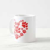 Paws Heart Kaffeetasse (Vorderseite Links)