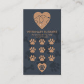 Paws Heart Stethescope Tierarzt Treuekarte (Vorderseite)