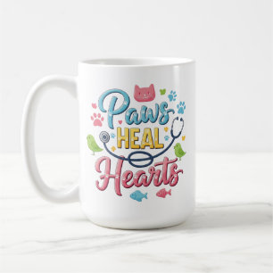 Paws heilen Herzen - Süße Tierärztin Professionell Kaffeetasse
