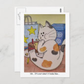 Paws Here Postcard "Oops" Postkarte (Vorne/Hinten)