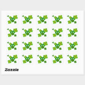 Paws Here Square Sticker Green Paw Print with Sham (Blatt)