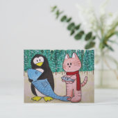 Paws hier Postkarte "Möchten Sie handeln?" (Stehend Vorderseite)