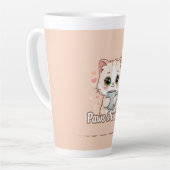 Paws, Hörer und heißer Kaffee: Die Kawaii Kitty Milchtasse (Linke Ecke)