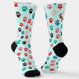 Paws Hund Lover Katze Mama Pet Pastellblau Socken