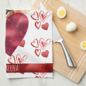 Paws Hund Lover Valentine Geschenk Chow Chow Geschirrtuch (Viertel Falte)