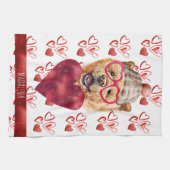 Paws Hund Lover Valentine Geschenk Chow Chow Geschirrtuch (Horizontal)