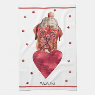 Paws Hunde Liebhaber Valentinstag Geschenk Französ Geschirrtuch