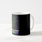 Paws i-itiv stolz Niedlich Kitten Rainbow Cat Feli Kaffeetasse (VorderseiteRechts)