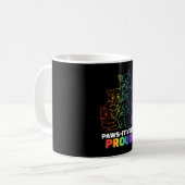 Paws i-itiv stolz Niedlich Kitten Rainbow Cat Feli Kaffeetasse (Vorderseite Links)