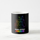 Paws i-itiv stolz Niedlich Kitten Rainbow Cat Feli Kaffeetasse (Mittel)