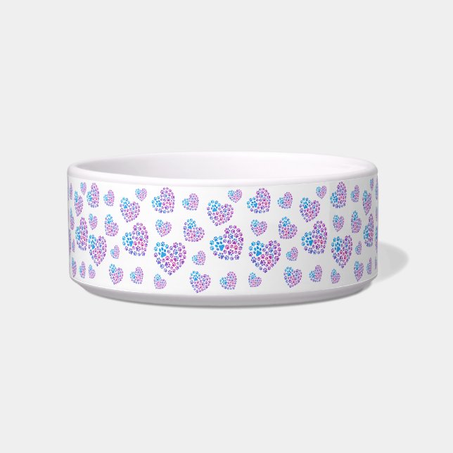  Paws in Hearts Pet Bowl Napf (Vorderseite)
