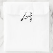 Paws in Motion Quadratischer Aufkleber (Tasche)
