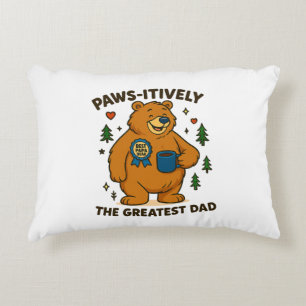 Paws-itiv der Beste Vater-Bär Dekokissen