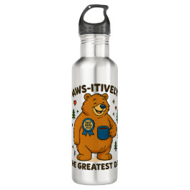 Paws-itiv der Beste Vater-Bär Edelstahlflasche