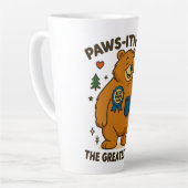 Paws-itiv der Beste Vater-Bär Milchtasse (Linke Ecke)