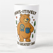 Paws-itiv der Beste Vater-Bär Milchtasse (Vorderseite)