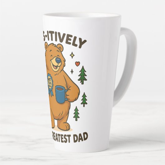 Paws-itiv der Beste Vater-Bär Milchtasse (Rechte Ecke)