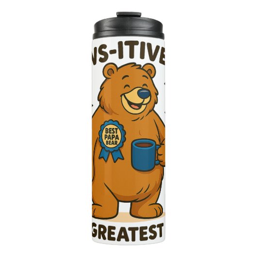 Paws-itiv der Beste Vater-Bär Thermosbecher (Vorderseite)