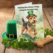Paws-itively Lucky St. Patrick's Day Terrier Karte