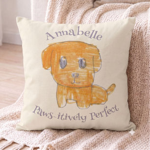Paws-itively perfektes süßes Golden Retriever-Welp Kissen