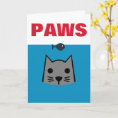 Paws, Katze Karte (Gelbe Blume)