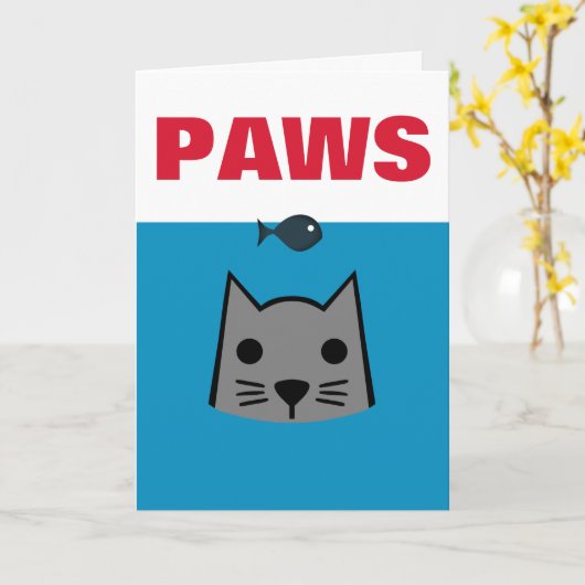 Paws, Katze Karte (Gelbe Blume)