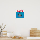Paws, Katze Poster (Küche)