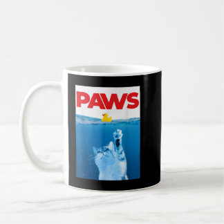 PAWS Katze und Gelber Gummiente Niedliche Kätzchen Kaffeetasse