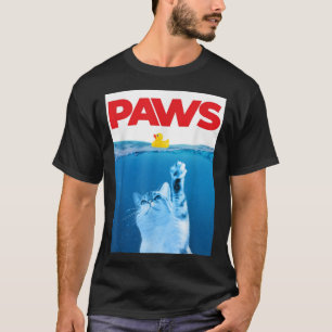 PAWS Katze und Gelber Gummiente Niedliche Kätzchen T-Shirt