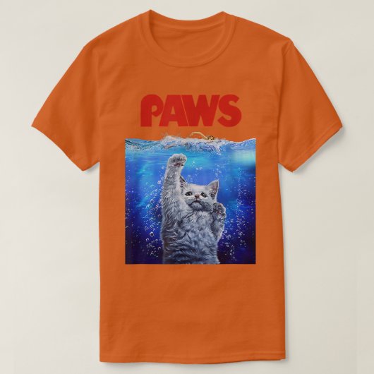 Paws Kitty Cat und People Top, Niedliche lustige M T-Shirt (Design vorne)