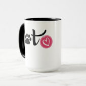 Paws & Liebe - Die reine Cat-Tasse Tasse (Vorderseite Links)