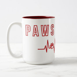 Paws & Liebe Niedliches Haustier Lover Typografie  Zweifarbige Tasse