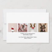 Paws Liebe und Jog Hund Weihnachten 5 Fotokarte Einladung (Rückseite)