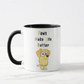 Paws Make Life Better Mug – Cute Dog Illustration Tasse (Links)