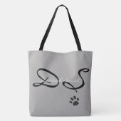 Päws mit grauen Namen Tasche (Rückseite)