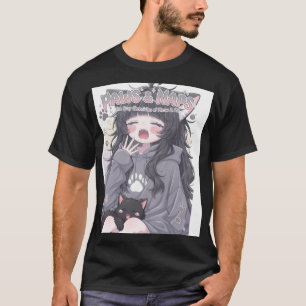 Paws & Naps Cozy Anime Mädchen & Katze Ästhetik St T-Shirt