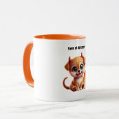 Paws of Darkness Fire Dog Coffee Mug Tasse (Vorderseite Links)