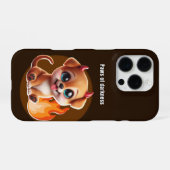 Paws of Darkness Fire Dog Phone Case – Glowing  iPhone Hülle (Rückseite (Horizontal))