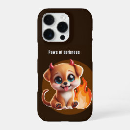 Paws of Darkness Fire Dog Phone Case – Glowing  iPhone 16 Pro Hülle