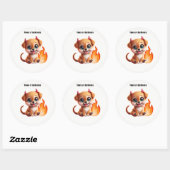 Paws of Darkness Fire Dog Sticker (Blatt)