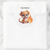 Paws of Darkness Fire Dog Sticker (Tasche)