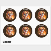 Paws of Darkness Fire Glow Dog Sticker – Dark (Blatt)