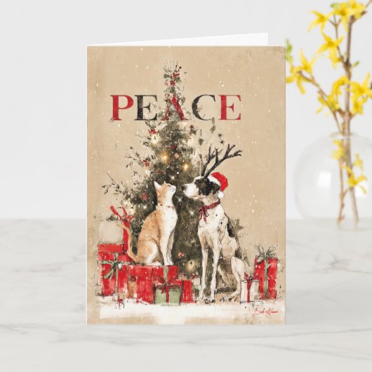 Paws of Peace Karte (Gelbe Blume)