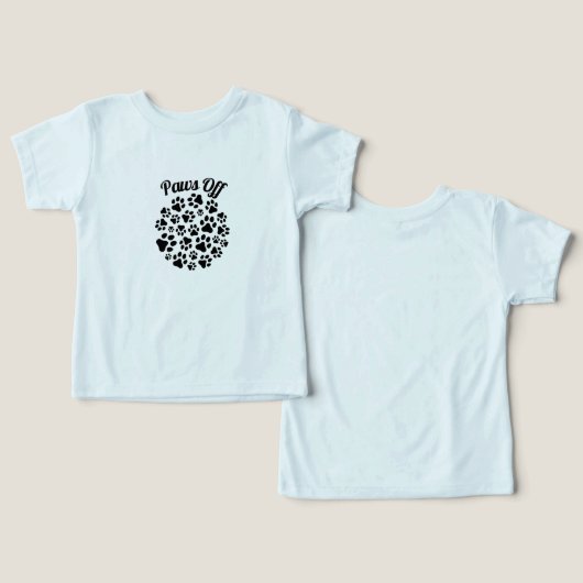 Paws Off Cat T-Shirt – Sassy Cat Attitude Tee (Design Vorderseite & Rückseite)