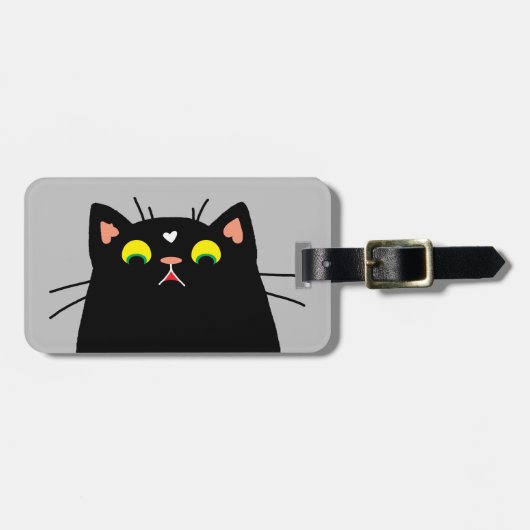 Paws Off Kitty Luggage Tag Gepäckanhänger (Vorderseite horizontal)