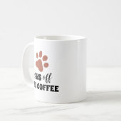 Paws Off My Coffee – Funny Dog Paw Coffee Quote Kaffeetasse (Vorderseite Links)