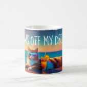 Paws Off My Drink - Cat With Shades Mugs Kaffeetasse (Mittel)